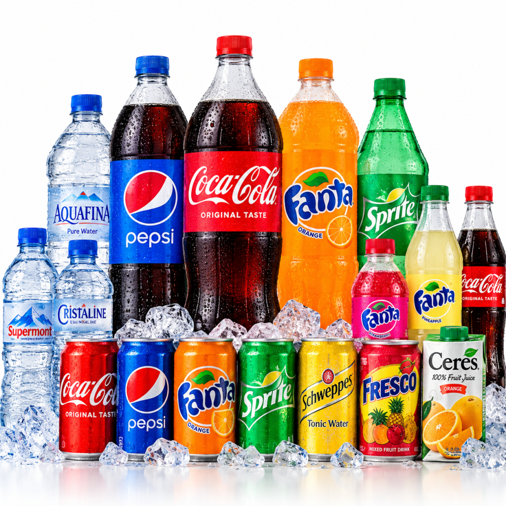 colorful assorted beverage display with ice(1)