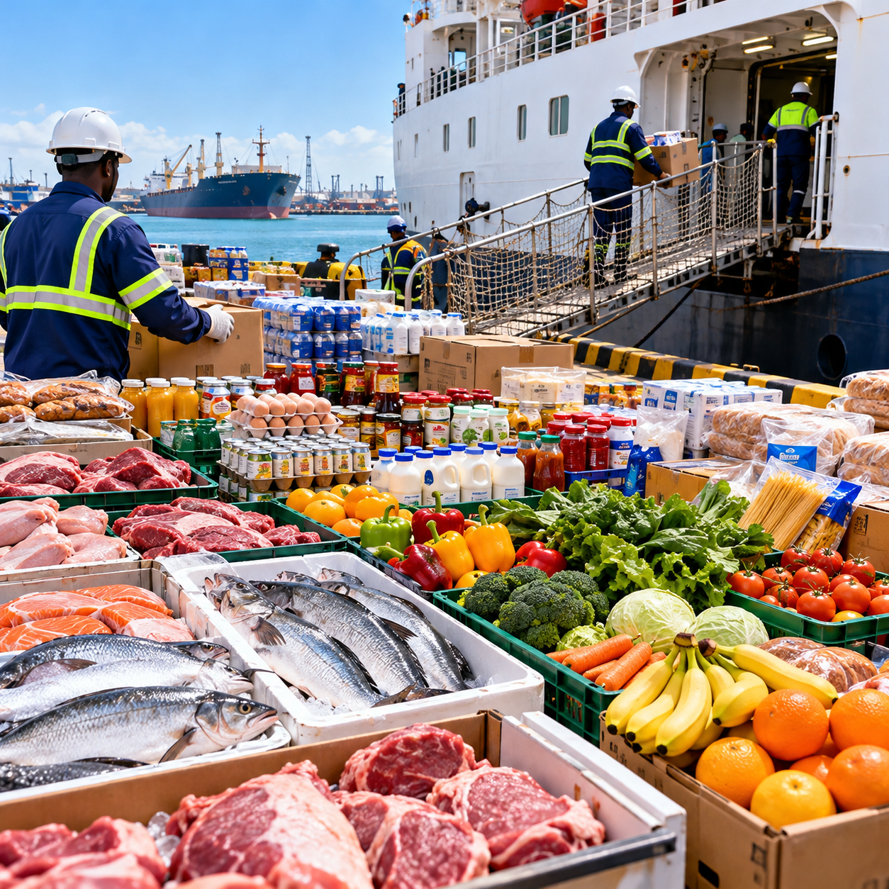 dockside provisions for the ship