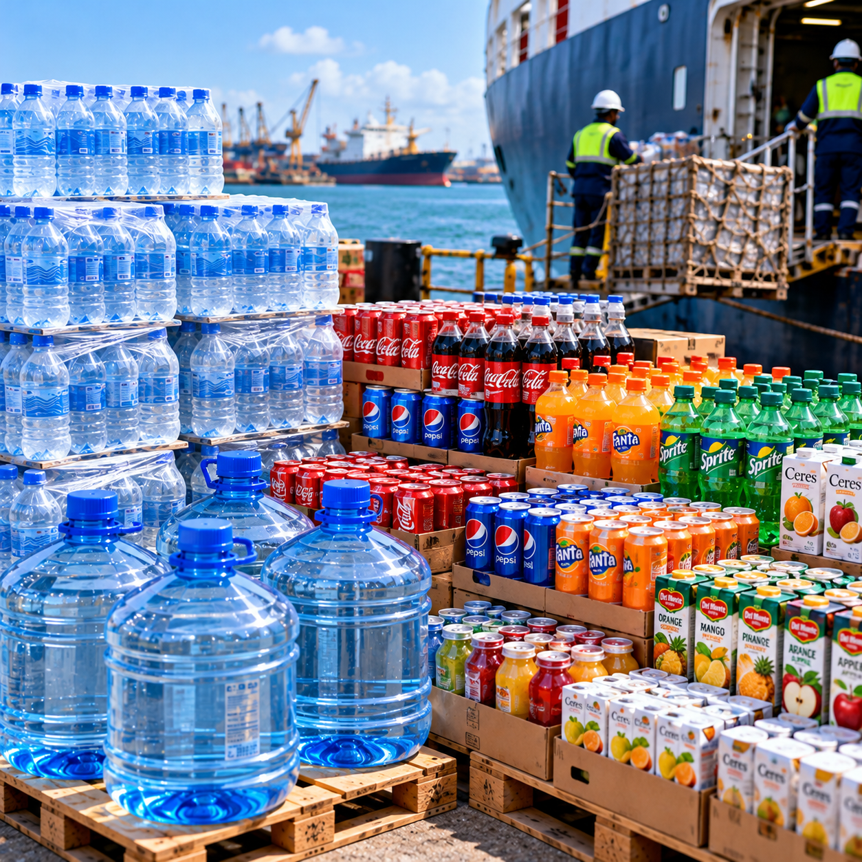 maritime beverage supply stockpile